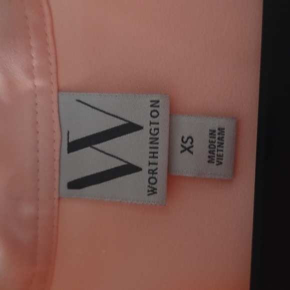 WORTHINGTON BRAND WOMEN'S PEACH SLEEVELESS SUMMER TOP SIZE XS - Picture 3 of 15